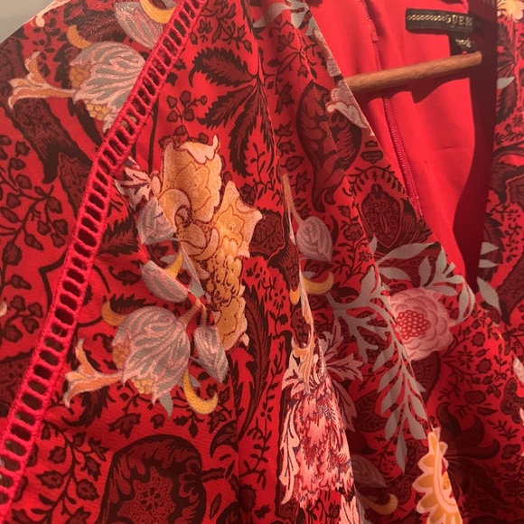 Long sleeve red Guess maxi dress - Picture 3 of 4